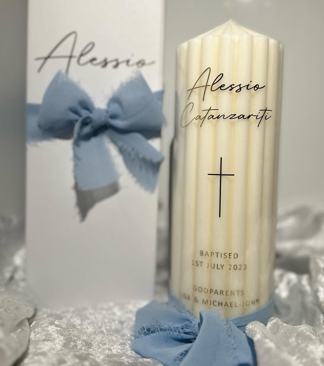 BAPTISM CANDLE WITH BOX